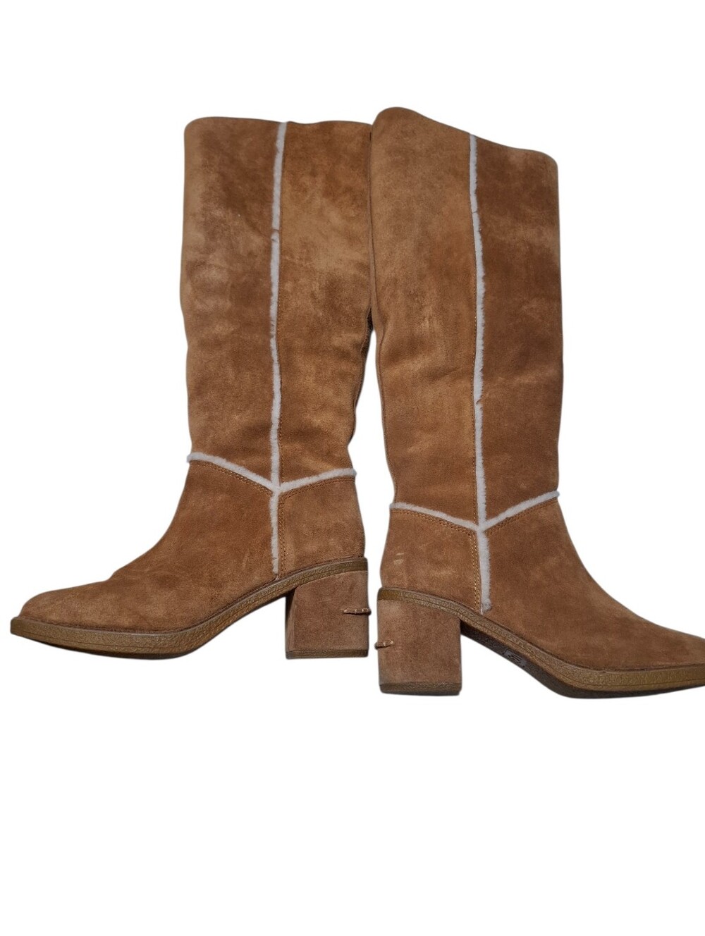 Ugg Kasen Tall Suede Sherpa Lined Boots Size 7 - Picture 2 of 7